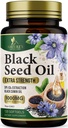 Black Seed Oil Softgels 1000mg - Premium Nigella Sativa Blackseed, Pure Natural Black Cumin Seme Oil & Antioksidant za podporo kože in imunskega sistema - Non GSO, Ustekleničen v ZDA dodatek - 120 Softgels