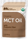 Organsko olje MCT v prahu s prebiotično vlaknino,1 funt(16 ounce), hitro gorivo za telo in možgane, C8 MCT olje za kavo krema, brez GSO, Keto diet, Vegan