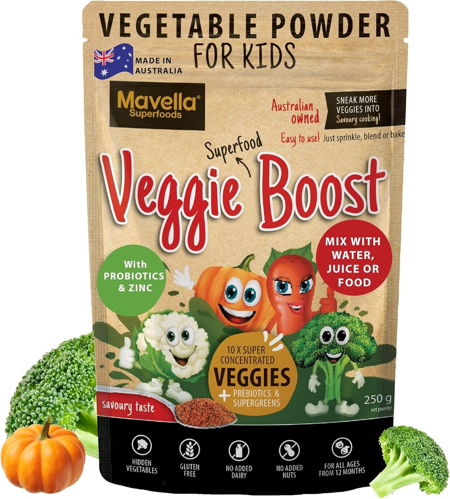 Zelenjavni prašek za otroke Veggie Boost Probiotics vlakna Super zeleni Pea Beljakovine Hranilna dopolnila Okusno 8.82oz(250g)