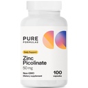 PureFormulas Cinkov pikolinat 50 mg - Imuniteta in hormonska podpora - Biorazpoložljiv 50 mg Cinkov dodatek 100 kapsul