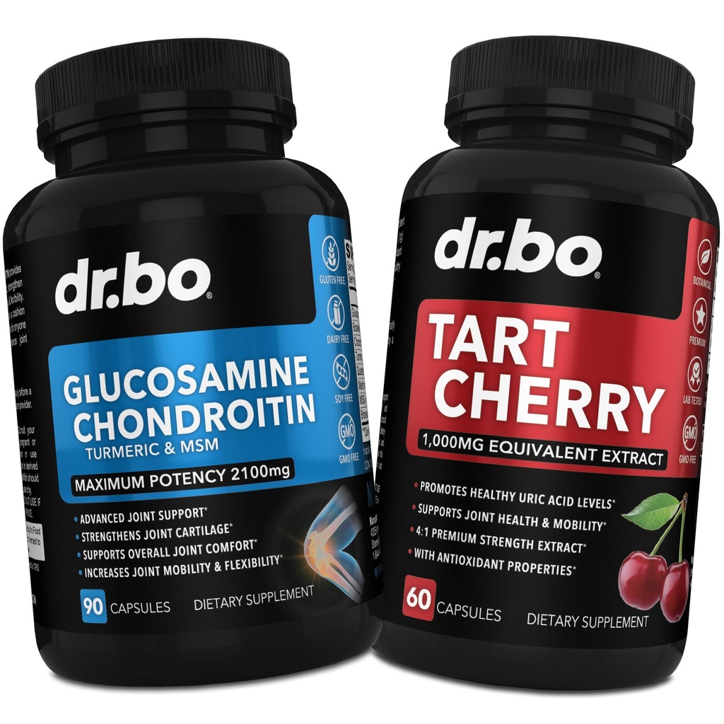 Glukozamin Chondroitin MSM kurkuma & tart Cherry - skupno zdravje dopolnilo koleno kosti in sklepov, čiščenje sečne kisline čiščenje Flush antioksidant tablete - skupno podporo tablete in izvlečki višnjeva kapsula