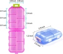 Mali potovalne tablete Box Organizer, 10 Compartment Pill Planner, Prenosni Folding Daily Medcine Container Kapsula Dispenser za shranjevanje zdravil, Meds, Vitamin, ribje olje, dodatek, modra