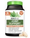 Zenwise Health Joint Support Supplement with Glucosamine Chondroitin MSM, Curcumin & Sulfate - Skupno zdravje za ženske in moške - Mobilnost in prilagodljiva podpora za koleno, kartilažo in kosti - 90 Count