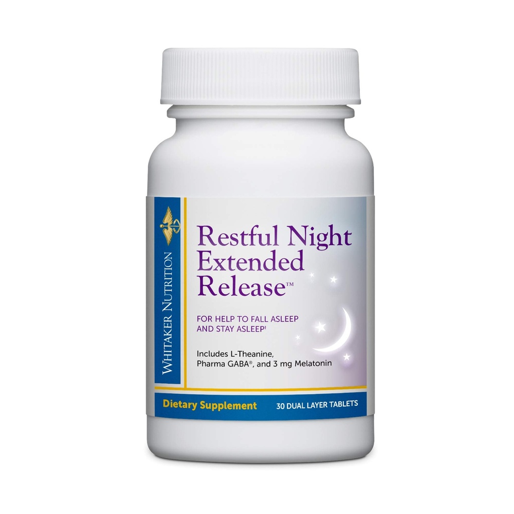 Dr. Whitaker Počivajoča noč Podaljšana sprostitev Melatonin Sleep Aid vam pomaga, da zaspite in ostanete dlje s tehnologijo Dual-Layer, Razširjena sprostitev, 30 tablet (30-dnevna oskrba)