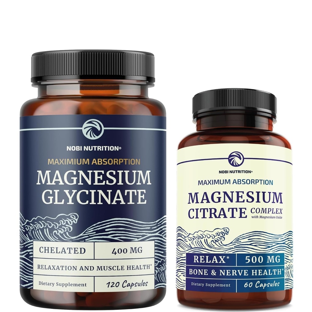 Magnezij Glicinat 400mg (120ct) & Magnezijev citrat 500 MG (60ct) 