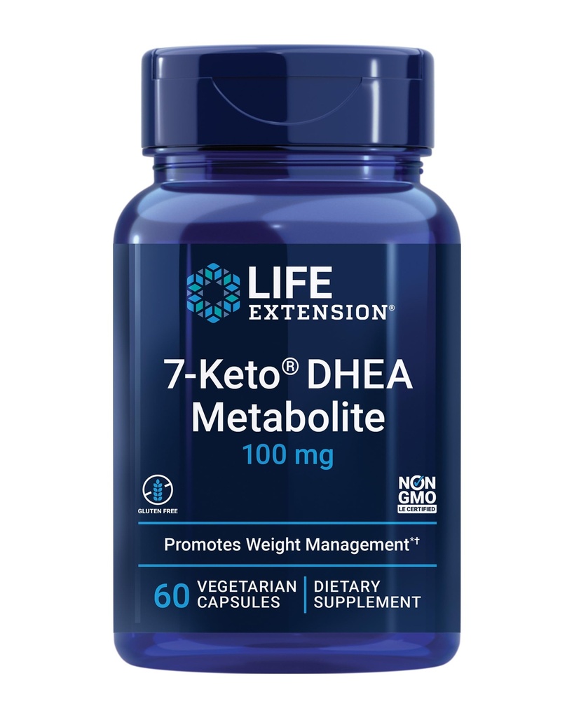 Life Extension 7-Keto DHEA Metabolit – Povlecite gor gorilnik za maščobe – Non-GMO – Gluten-free – 100 Mg – 60 Vegetarijanske kapsule