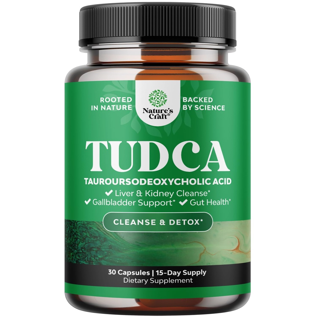 Advanced Bile Salt TUDCA dodatek - Extra Jakost TUDCA 500mg na Serviranje Bile soli za žolčnik Ledvice in jetra Podpora - Visoka čistost Tauro Ursodeoksiholična kislina jetra in žolčnik čiščenje