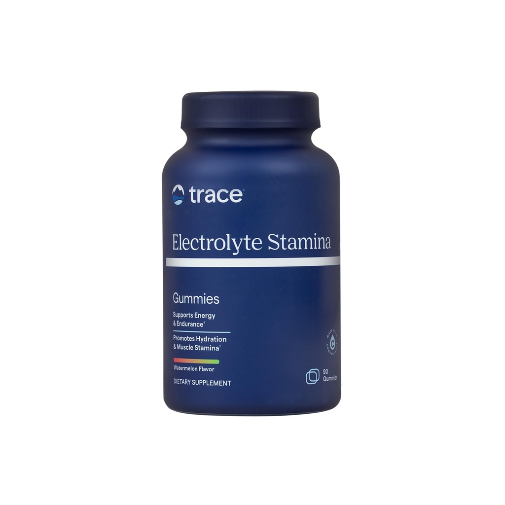 Trace Minerals Elektrolit Stamina Gummies - Priročno elektrolitski dodatek, ki podpira Hidracijo - Podpira optimalno energijo - Muscle Stamina - Vegan - Watermelon - 90 Count (30 strežnikov)