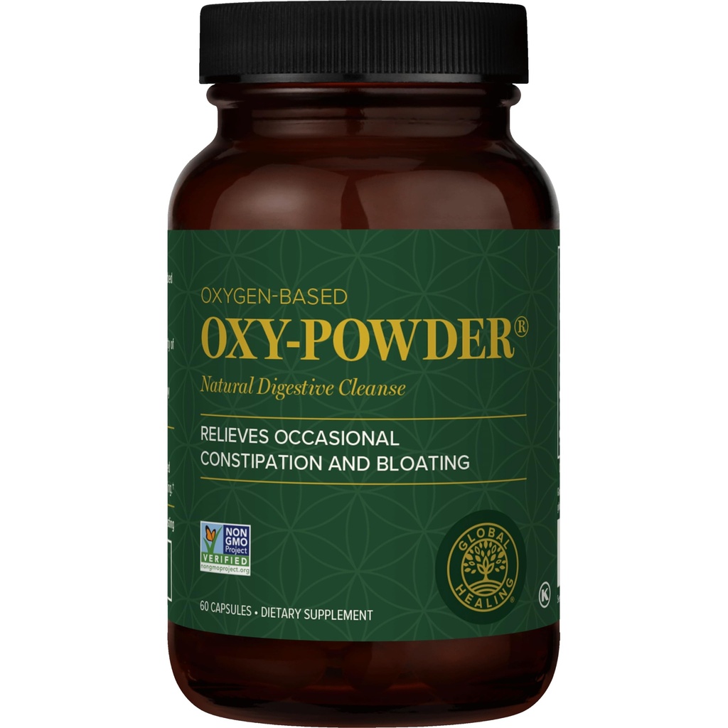 Global Healing Oxy-Powder Colon Cleanse, Constipation Relief for Women & Men, Magnesium Oxide Colon Cleanser & Detox for Weight Loss, Gut Cleanse Detox for Women and Men