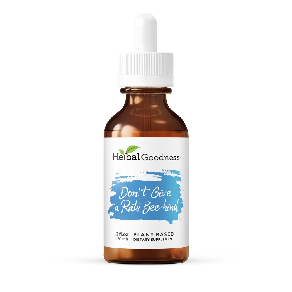 Zeliščna dobrota Ne dajajte podgane čebele-zaledje - 2 Fl.oz - Calm Aid, Zeliščni dodatek, Kava kapljice, Kamilični dodatek, Lemon Balm 