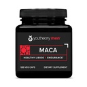 Youteory Moška Maca - Veganska Maca dodatek za moške - podpira energijo, Stamina & vzdržljivost* - Mlekarna, soja in gluten brezplačno - 120 Zelenjavne kapsule