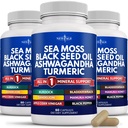 NOVA STAROST Silica Sea Moss, črno seme olje, Ashwagandha, Kurkurja, Bladderwrack, Burdock - z Manuka, Medena Dandelion, ACV Črna paprika Gluten brezplačno