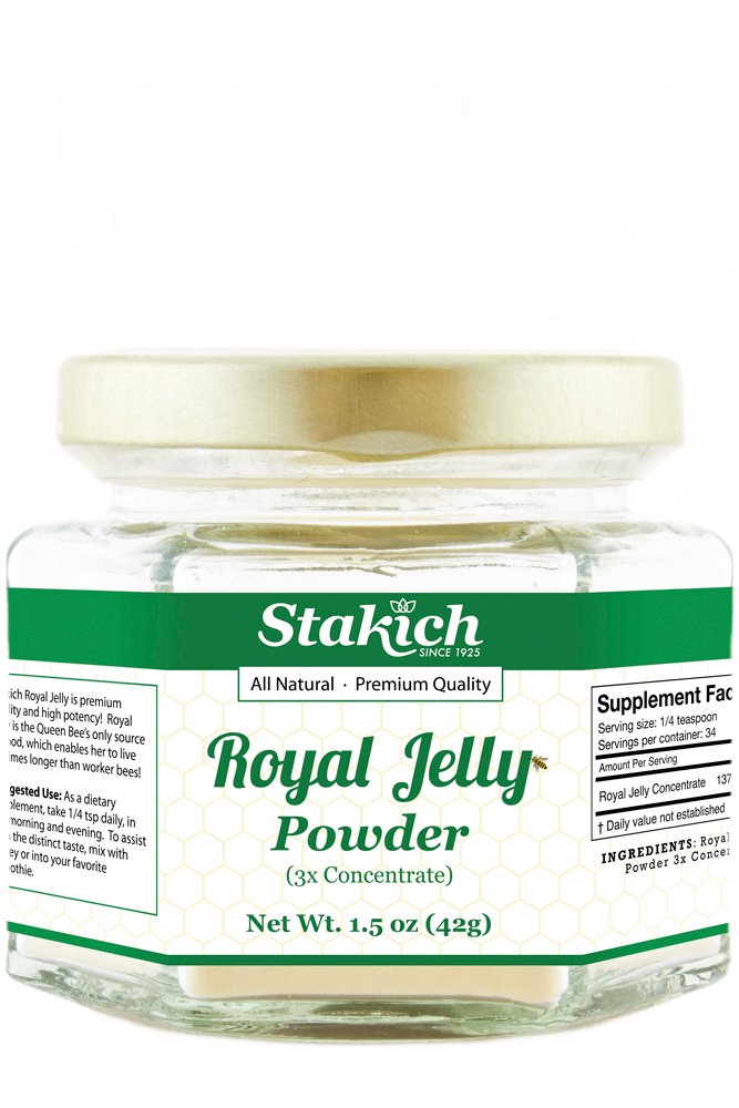 Stakich Royal Jelly prašek - 1,5 Ounce - 3X koncentrat - zamrzovanje posušeno, čisto, naravno