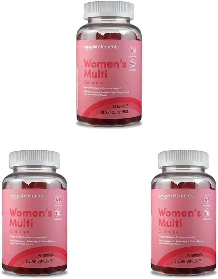 Elementi - Ženski organski multivitamini, 90 Gummies (30 strežnikov), Vegetarijanec, Gluten prost (Prej Revly) (Pack z 3)