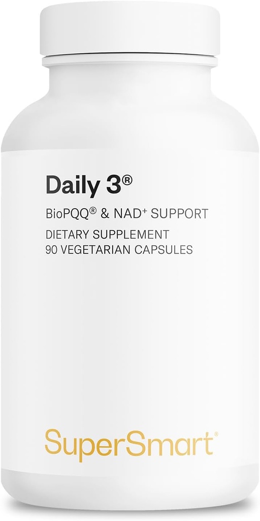 Superpametni Daily3 + Bio PQQ (All-in-One Formula) - Multivitaminski za ženske in moške - 45 Essential Nutrients 