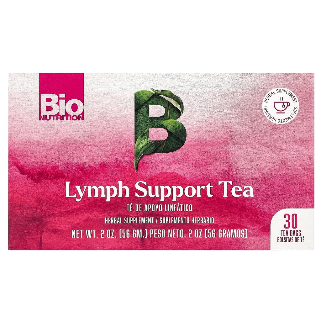 Bio Nutrition Lymph Support čaj, Kofein brezplačno, 30 čajne vrečke, 2 oz (56 g)