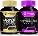 WELLNESS LABSRX Lions Mane Dodatne kapsule z Nattokinaze Kapsule