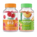Življenjski vitamin B12 + Kurkumin, Gummies Bundle - odličen okus, Vitamin dopolnilo, Gluten brezplačno, GSO brezplačno, Žvečljiv