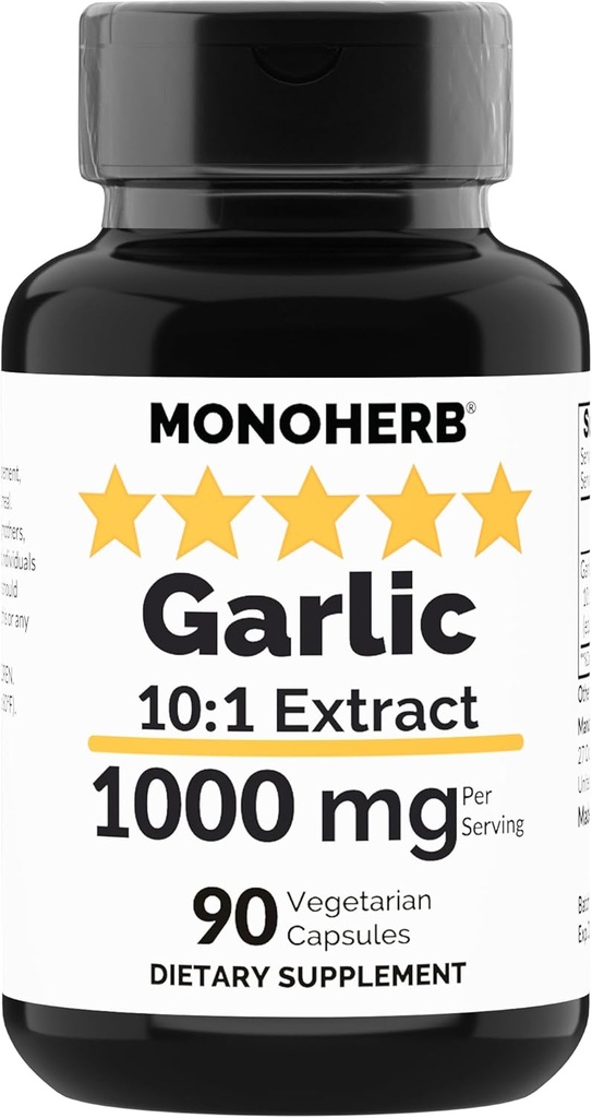 MONOHERB česen Extract 1000 mg - 90 vegetarijanskih kapsul