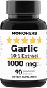 MONOHERB česen Extract 1000 mg - 90 vegetarijanskih kapsul