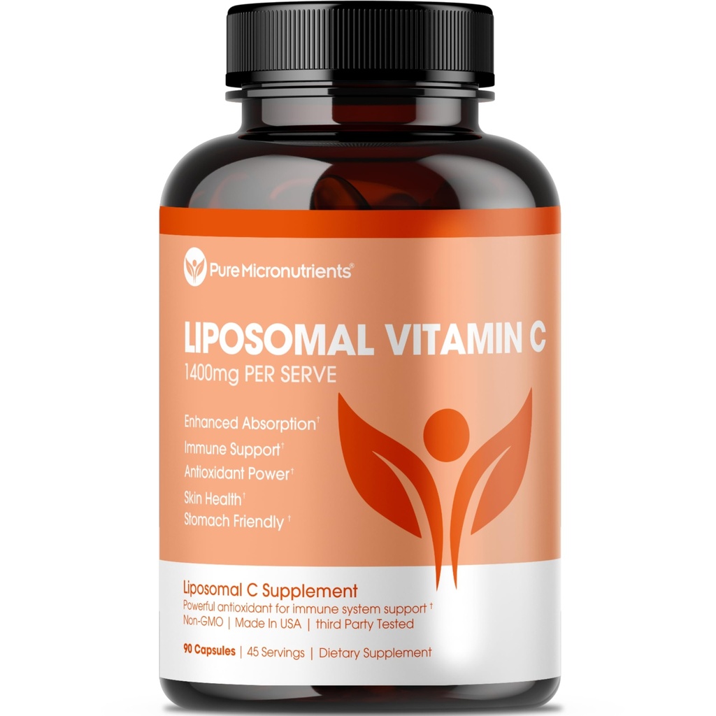 Čista mikrohranila Čisti liposomski vitamin C - 1400mg na servis - 90 kapsul - visoka absorpcija VIT C Askorbinske tablete