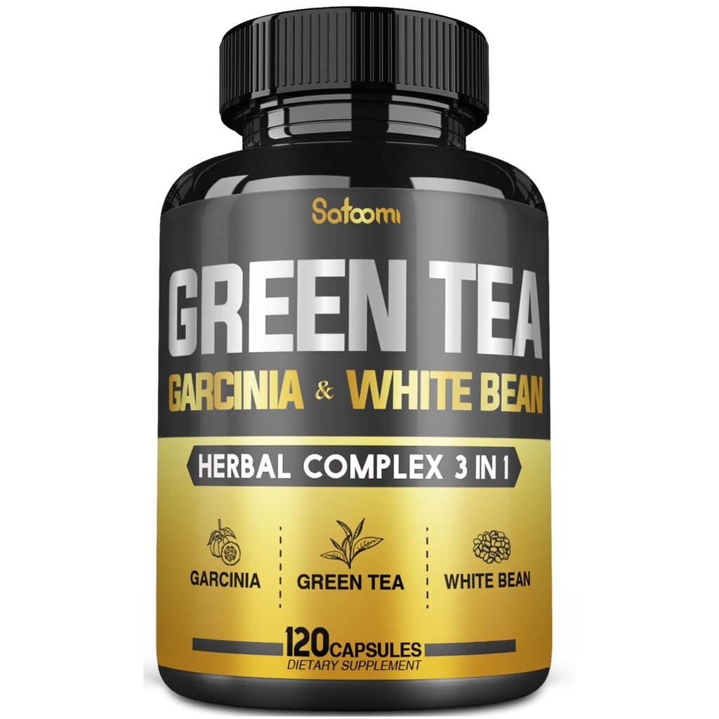 Izvleček zelenega čaja tablete EGCG 16000Mg na postrežbo z 12000Mg zelenim čajem, 2000Mg Garcinia Cambogia & 2000Mg bela ledvica fižol - podporno ravnovesje telesa, zdravje srca in imunskega sistema - 120 Kapsule 2 meseca