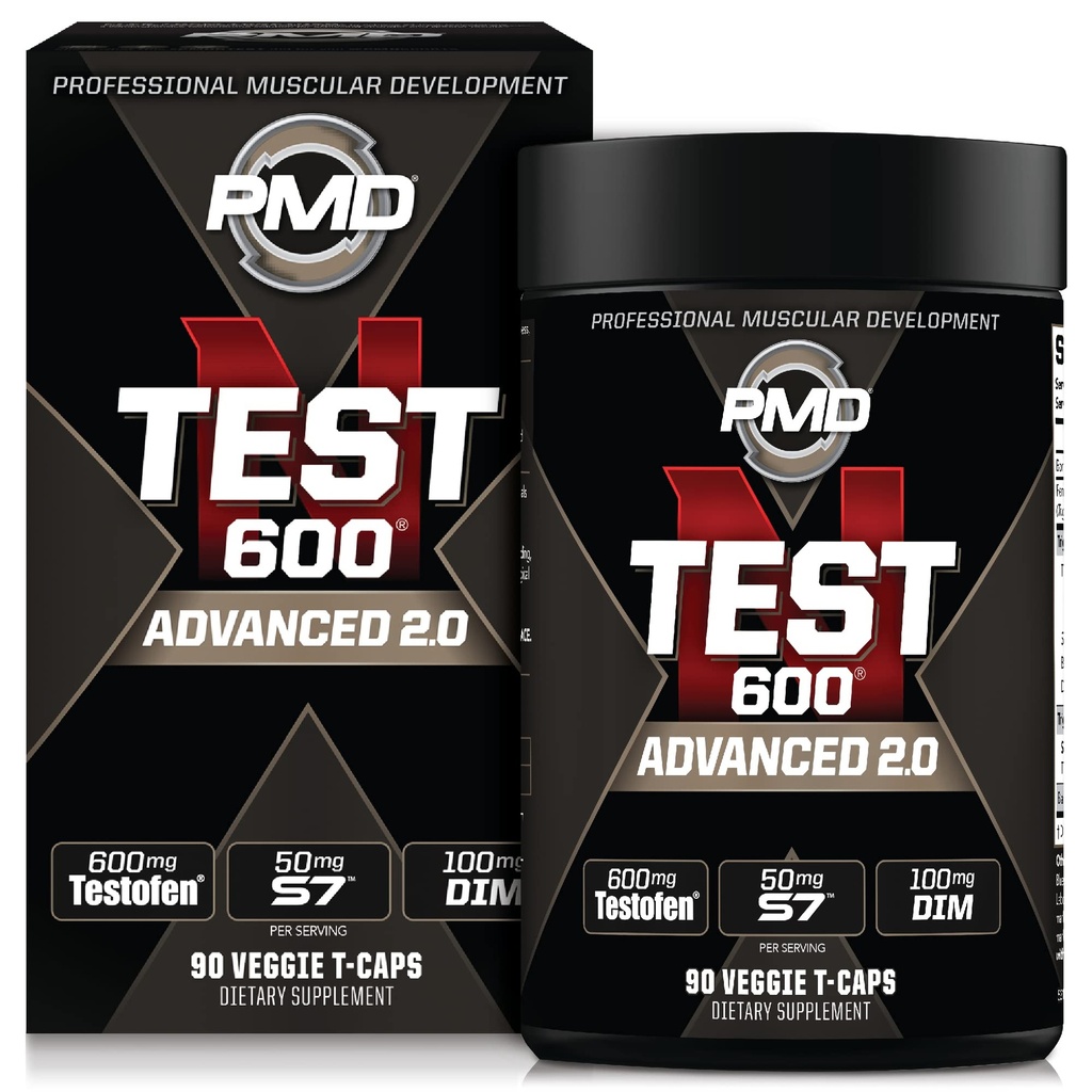 PMD športni N-test 600 Napredni booster dušikovega oksida za moške - s klinično študija testofen - Lean mišice in moč pridobi z estrogena Supresija (90 Veggie - Caps)