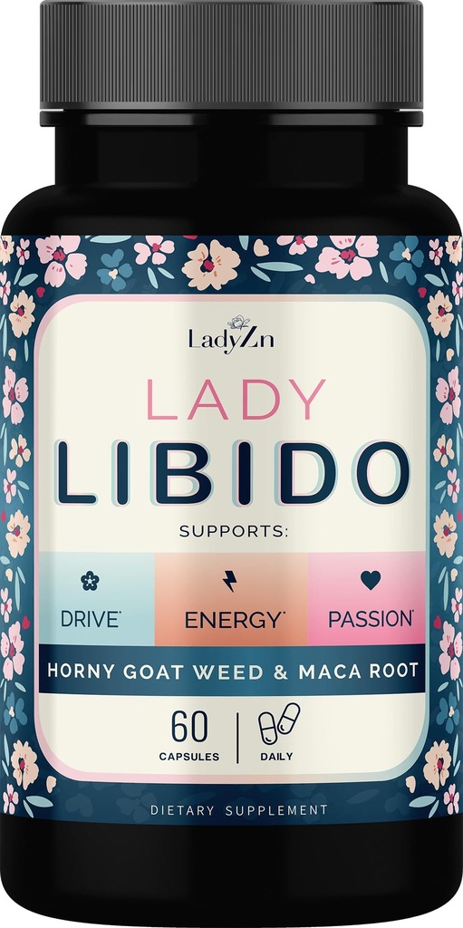 Lady Libido dodatek za ženske podporo Mood, Drive & Energy, z Hornygoatweed & Maca Root 