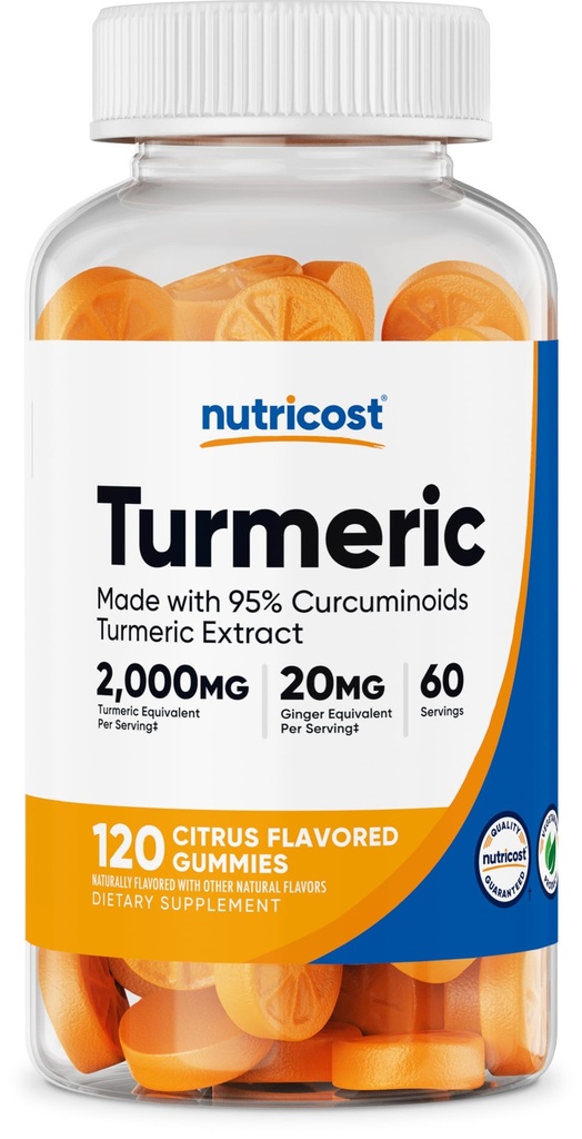 Nutricost Turmeric Gummies 2.000mg Tumer na Serving (120 Gummies) - 60 Serving