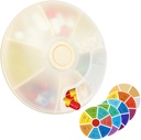FYY Travel Weekly tablete Organizator - Push Pill Case Rotate 7 Kompartmenti Daily Pill Box Prenosne tablete Dispenser Medicine Primer z nalepkami za vitamin/ribje olje/pills/Dodatki-Beige, majhen