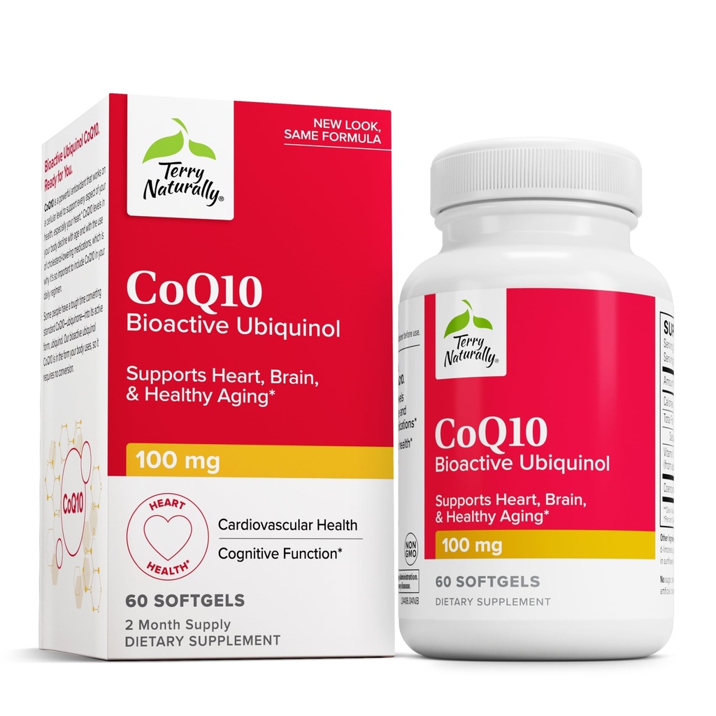 Terry Seveda CoQ10 BioActive Ubiquinol - BioActive CoQ10 Supplement - BioActive CoQ10 Supplement - Nutritional Supplement to Aid Health and Brain Health - 60 Softgels