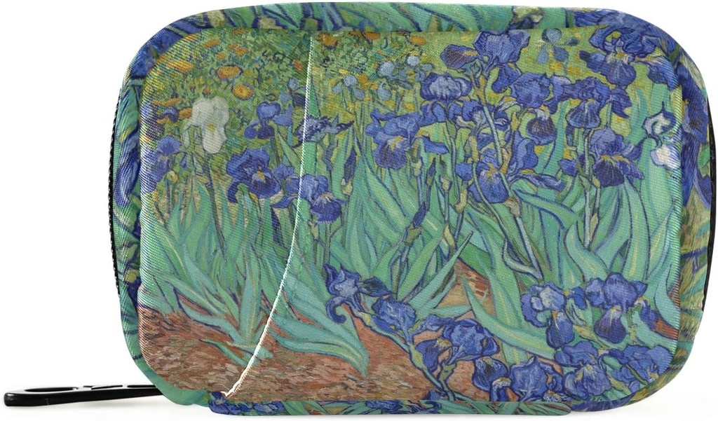 Naanle Irises Van Gogh 7 dan tablete zaboj vrečka potovalne tablete Organizator z zadrgo prenosni tedenski primer kompaktna velikost za vitamin dodatek imetnik