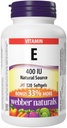 Webber Naturals Vitamin E Naravni vir Softgel, 400 IU-120 Softgels