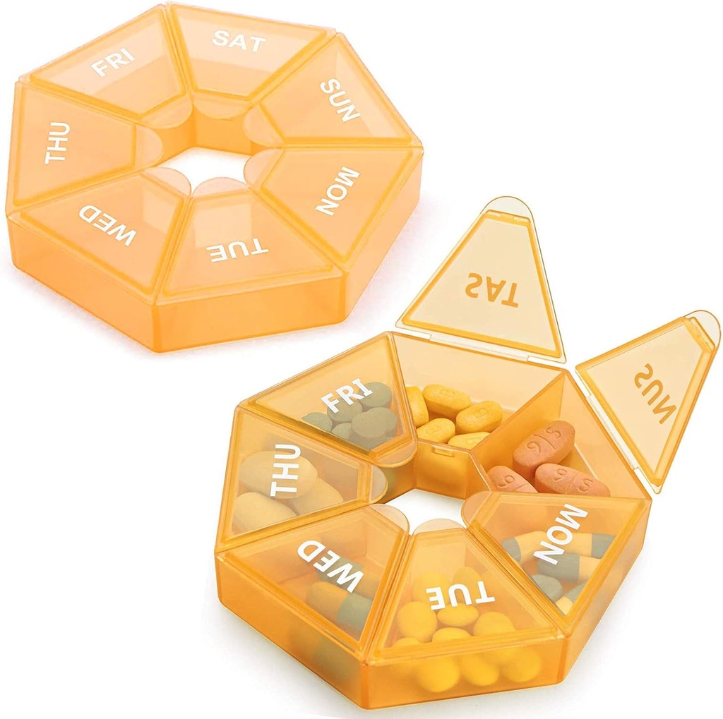 2PCS tedenske tablete Organizator velike 7 dan tablete Box Organizator dnevno Medicina Primer za vitamin ribje olje tablete Dodatki Artritis Prijazno