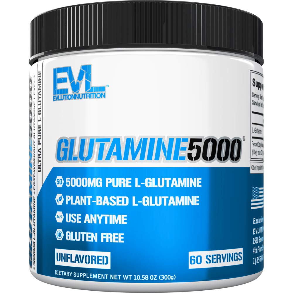 Pure Vegan L-glutamin v prahu dodatek - Evlution Nutrition Dutric Oxide Booster 5g L Glutamin dopolnilo za post vadbe Okrepljene črpalke Gut Health Energy in Immuniteta - Nearomaden