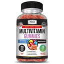 Kaya Naturals Multi Vitamin Gummy, Biotin, Vitamin A, B-12, C & E, vključno z cinkom, Folna kislina, Jagodna aroma - Gluten-free Multivitamini Sweet Adult Gumies