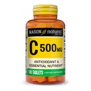 Mason Natural Vitamin C 500 mg, Imunska podpora & Antioksidant dodatek, spodbuja proizvodnjo kolagena in zaščito celic, 100 tablet