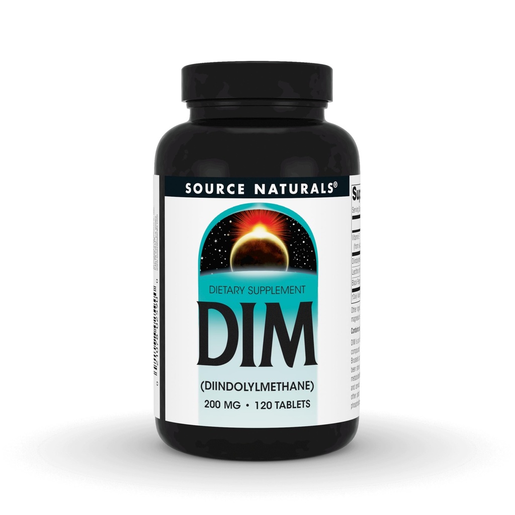 Vir Naturals DIM, Diindolylmetan 200mg z BioPerin, Vitamin E & More - 120 tablet