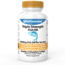 DrFormulas 2000mg Trojna moč Omega 3 ribje olje z EPA in DHA, 180 Burpless softgels