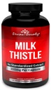 Božanski Bounty Pure Milk Thistle Kapsule dodatek - Močen 1200 mg Milk Thistle dodatek s 4X koncentriranim ekstraktom (standardizirani) 120 vegetarijanske kapsule