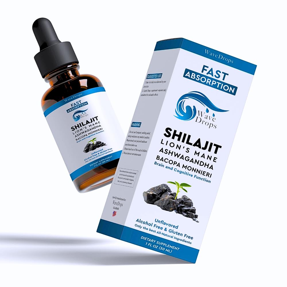 Lion's Mane - Shilajit - Ashwagandha - Bacopa Monnieri tekoče kapljice 