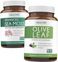 Sea Moss & Olive Leaf Extract (1-mesečna zaloga) Olive Moss Mešanica - Organic Irish Sea Moss - Raw Vegan dodatek (60 kap) & Olive Leaf Extract Super Jakost: 20% Oleuropein - Vegetarian (120 kap)