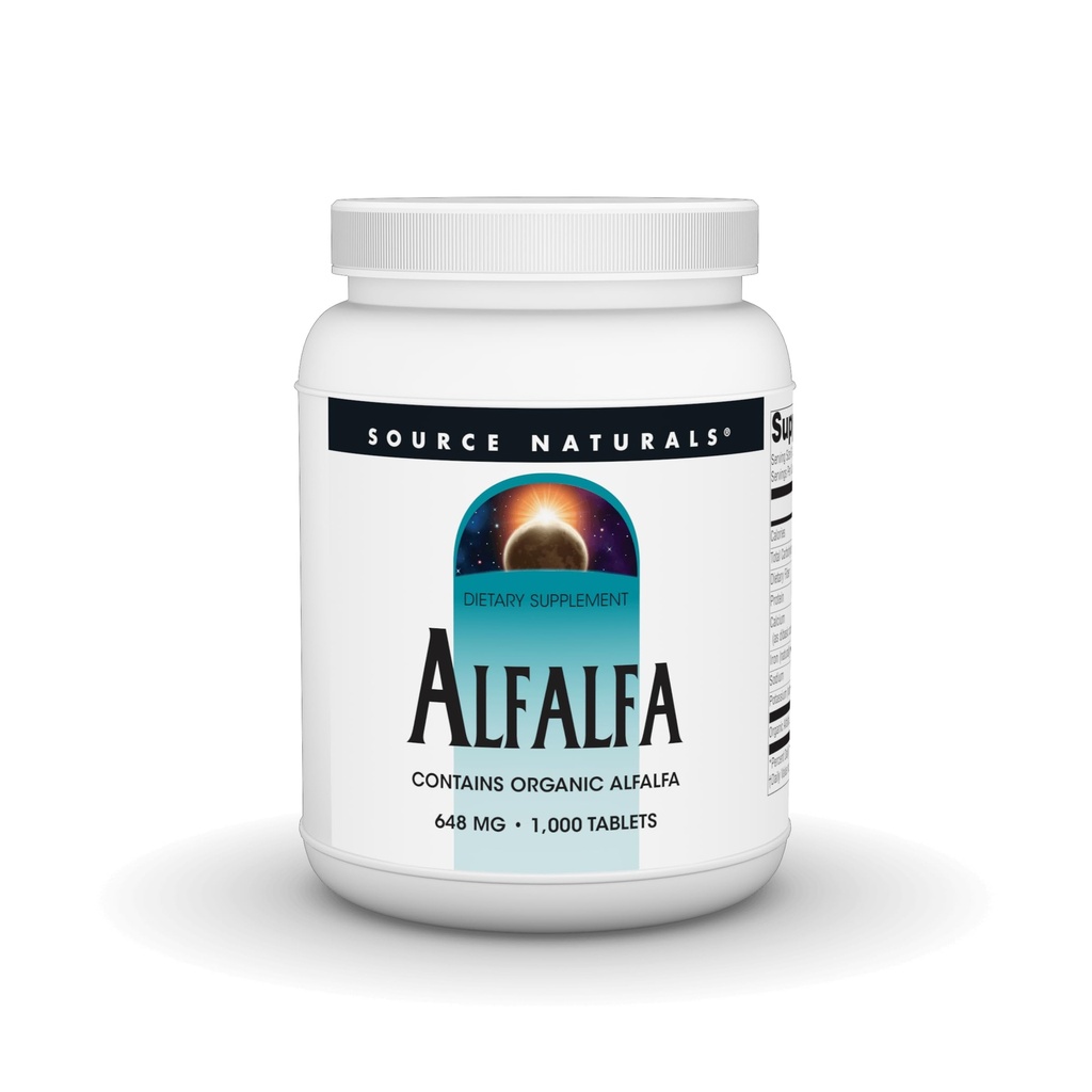 Vir Naturals Alfalfa 10 Zrna prehranska dopolnila - 1000 Tablete
