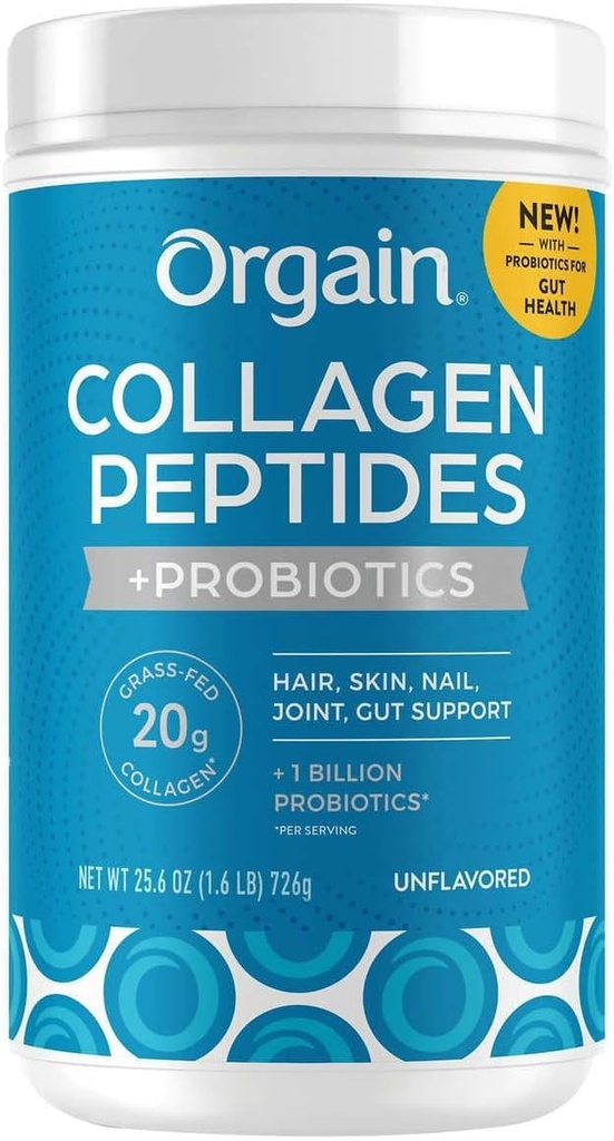 Orgazin Collagen +Superživila z 20 grami kolagena in vitamina C brez arome, 25,6 oz