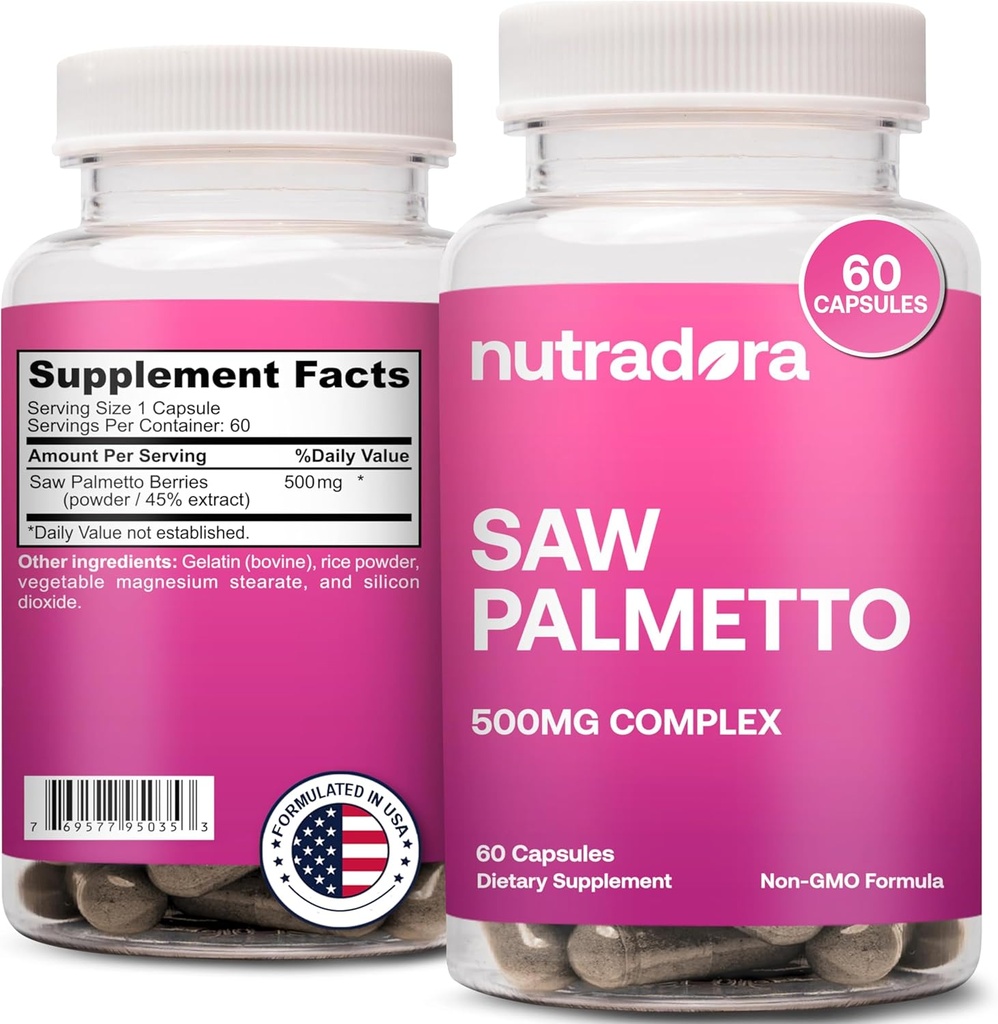 Saw Palmetto za ženske - naravne DHT Blocker tablete za rast las Made with Organic Saw Palmetto Extract jagode Podpira Hormonsko ravnovesje & zdravje urina Pure Saw Palmetto za ženske izpadanje las 
