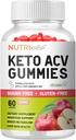 Keto ACV Gummy - Sladkor brez glutena Pro Active Super Apple Cider Vinegar dodatek za moške - Podpora Prebava kože za lase (1200MG)