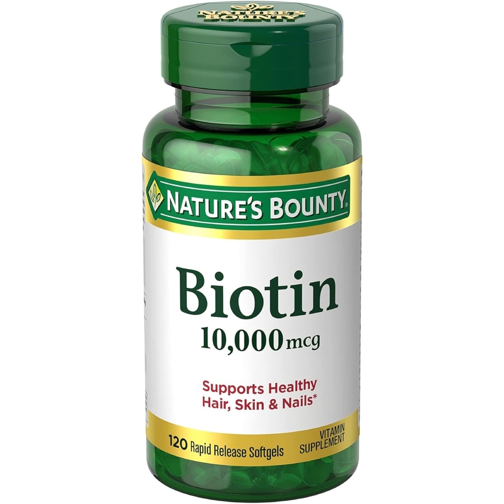 Nature's Bounty Biotin 10, 000 Mcg, Rapid Release Softgels 120 Ea (Pack of 2)