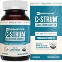 C-Strum® Ekološka goveja kolostrum dodatek, 60% igG, prvo molžo, trava Fed, Max Jakost Colostrum Kapsule iz nemških mlečnih krav - Gut, Immuniteta, Koža in lasje Podpora (90 štetje)