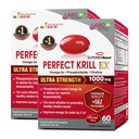 LABO Nutrition Perfect Krill EX, 1000mg Antarktika Krill Oil Omega 3 EPA DHA, Najvišji fosfolipidi (več kot 56 %) s holinom, Astaksantin 