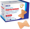 Fleksibilni obroči za tkanine - Flex Fabric Lepilni obroči za prste in za zaščito ran pred okužbo - (100 Count Box)